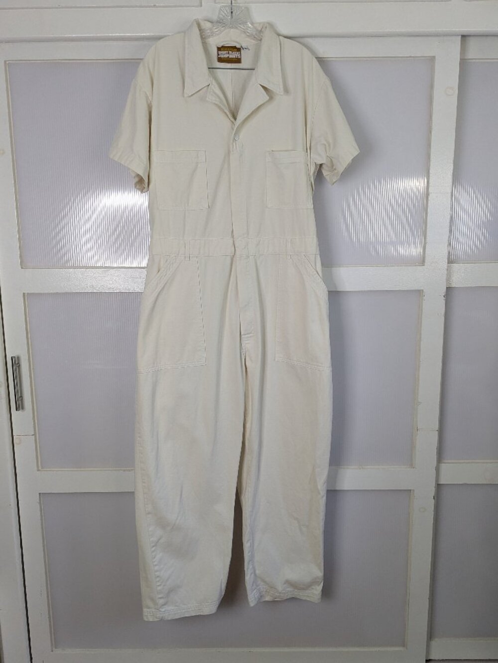 Big Bud Press Vintage White Tee Short Sleeve Jumpsuit 100% Cotton Size 1XL
